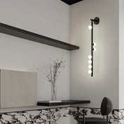 Applique murale LED 7 globes métal noir et doré — vue 9