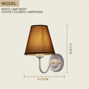 Applique murale LED abat-jour en tissu et métal — vue 13