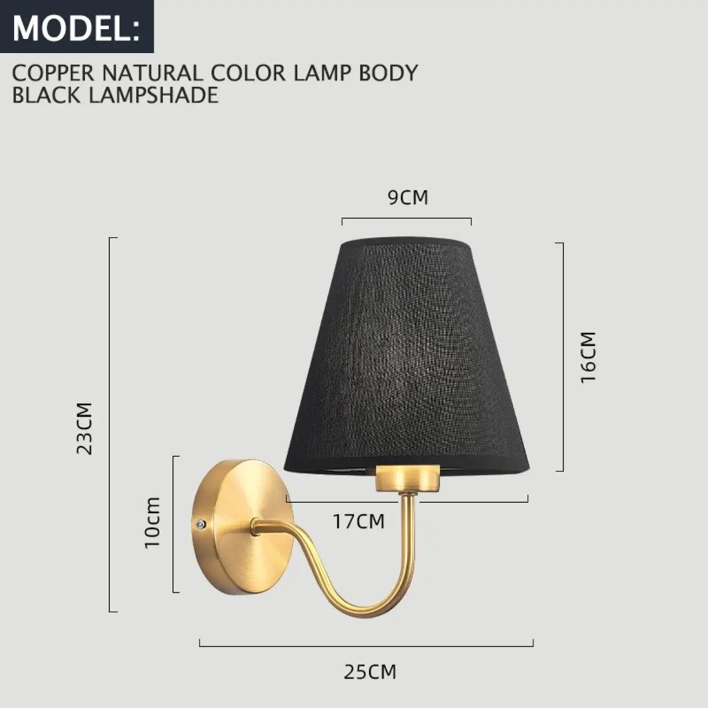Applique murale LED abat-jour en tissu et métal — vue 15