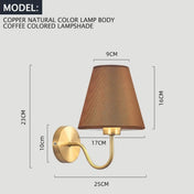 Applique murale LED abat-jour en tissu et métal — vue 17