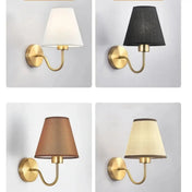 Applique murale LED abat-jour en tissu et métal — vue 5