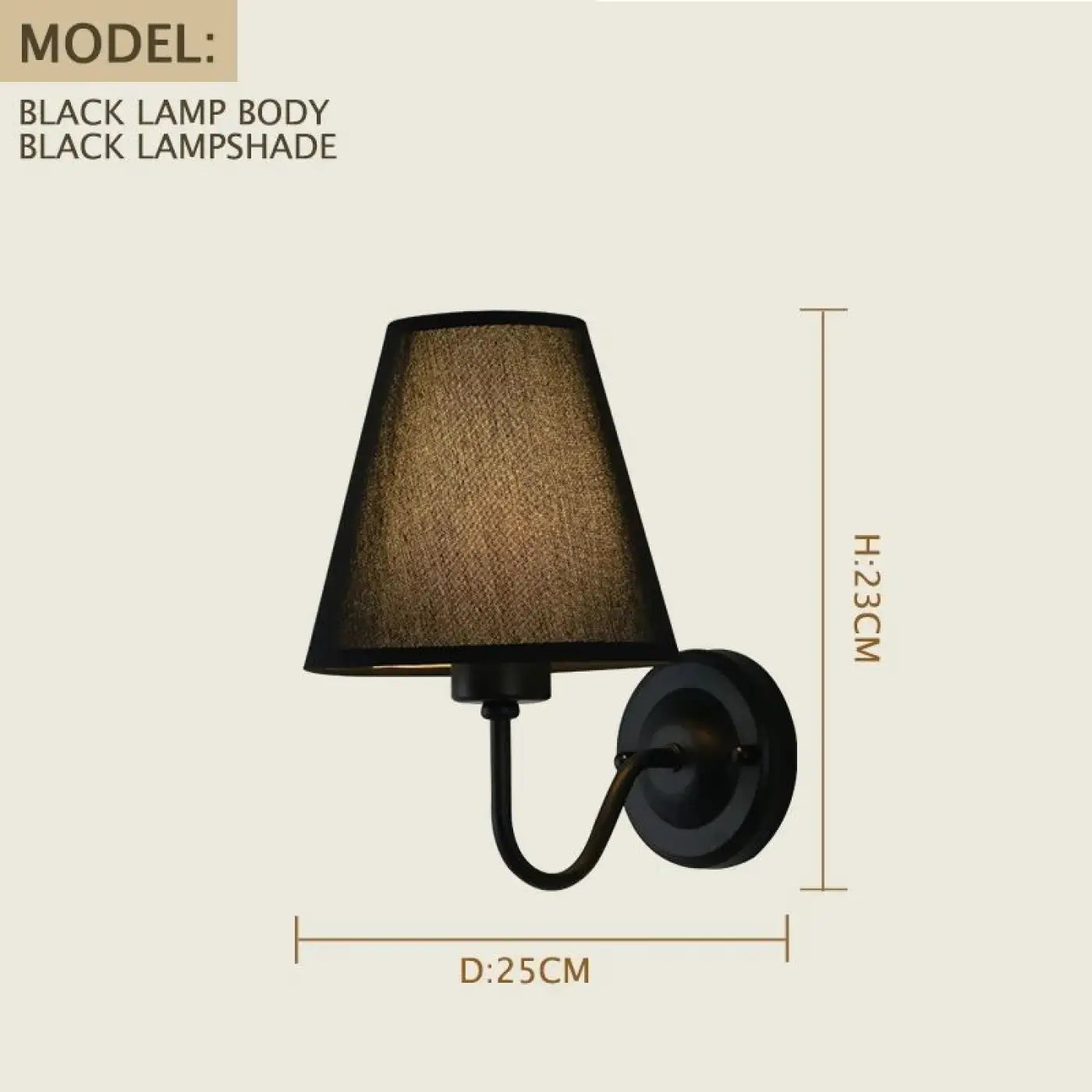Applique murale LED abat-jour en tissu et métal — vue 7