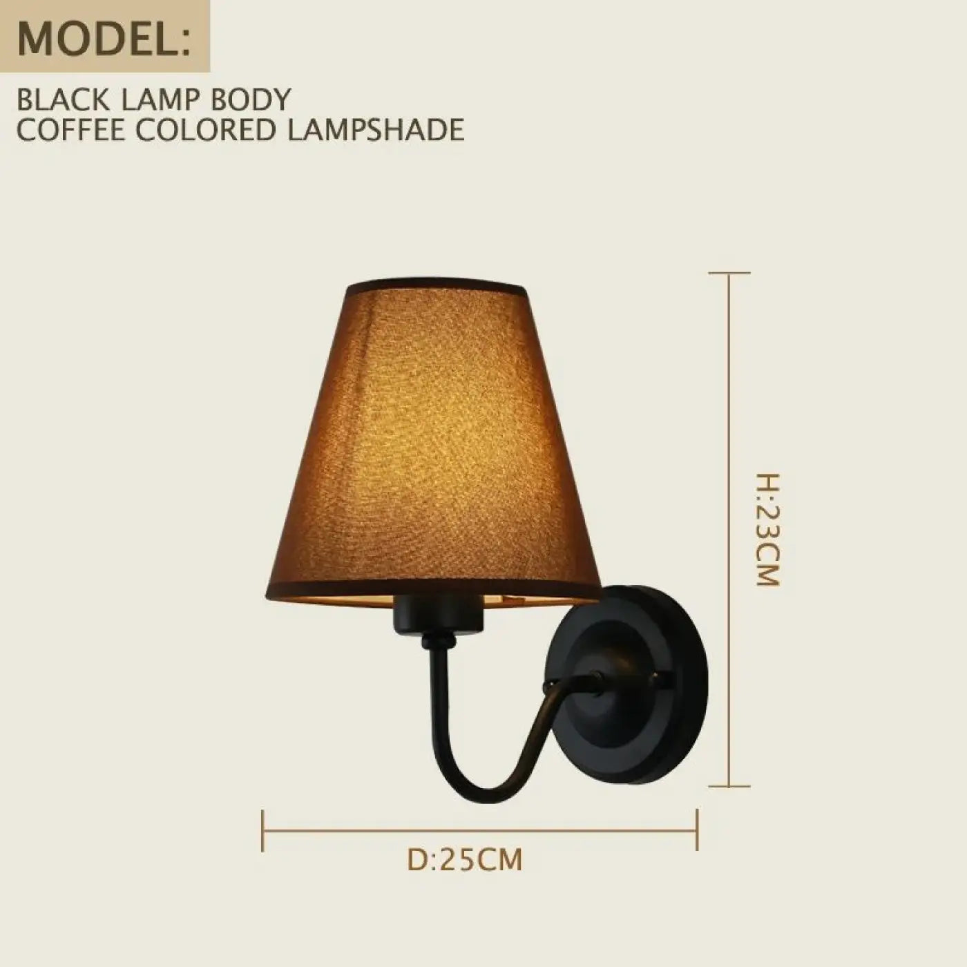 Applique murale LED abat-jour en tissu et métal — vue 9