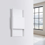 Applique murale LED acier blanc Art Déco 2 lumières — vue 2