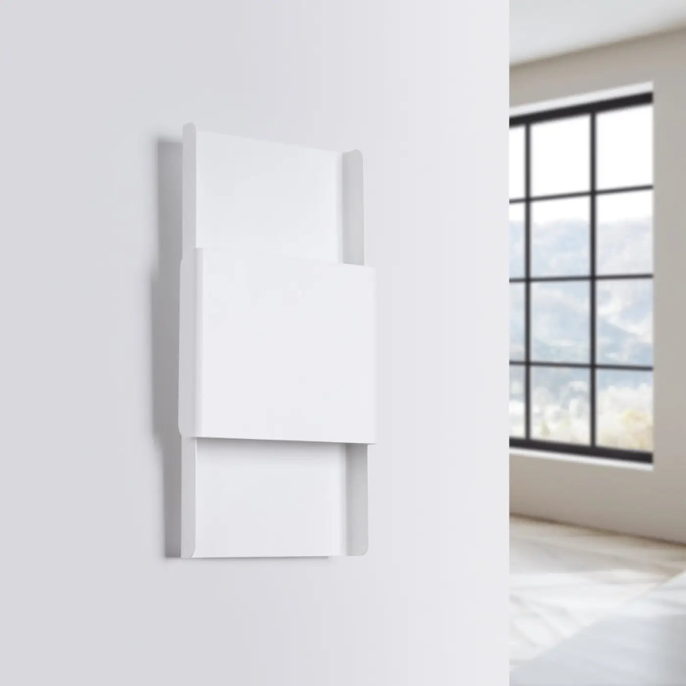 Applique murale LED acier blanc Art Déco 2 lumières — vue 2