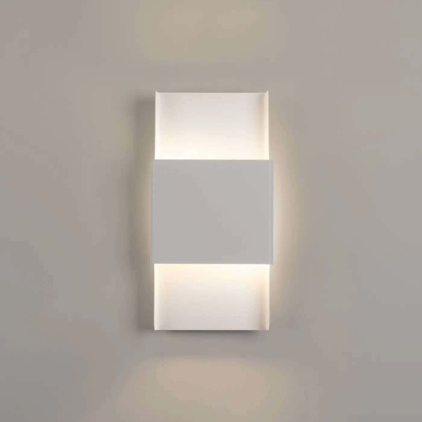 Applique murale LED acier blanc Art Déco 2 lumières — vue 3