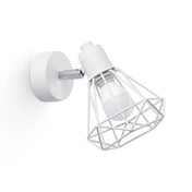 Applique murale LED acier blanc cage ajourée E14 — vue 4