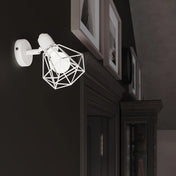 Applique murale LED acier blanc cage ajourée E14 — vue 5