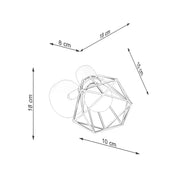 Applique murale LED acier blanc cage ajourée E14 — vue 8