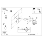 Applique murale LED acier blanc cage ajourée E14 — vue 9