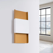 Applique murale LED acier blanc et or Art Déco 2 lumières — vue 2
