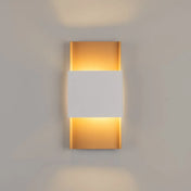 Applique murale LED acier blanc et or Art Déco 2 lumières — vue 3