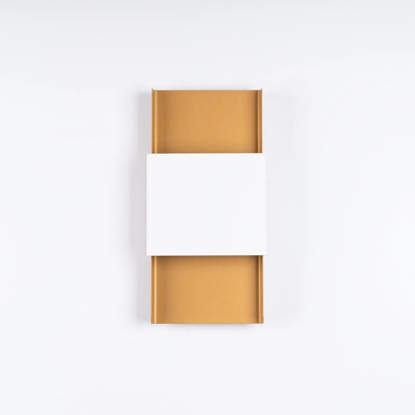 Applique murale LED acier blanc et or Art Déco 2 lumières — vue 4
