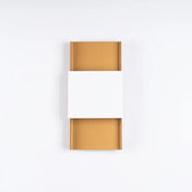 Applique murale LED acier blanc et or Art Déco 2 lumières — vue 4