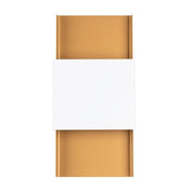 Applique murale LED acier blanc et or Art Déco 2 lumières — vue 5
