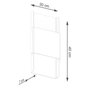 Applique murale LED acier blanc et or Art Déco 2 lumières — vue 9