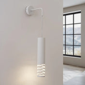 Applique murale LED acier blanc GU10 design cylindrique — vue 1