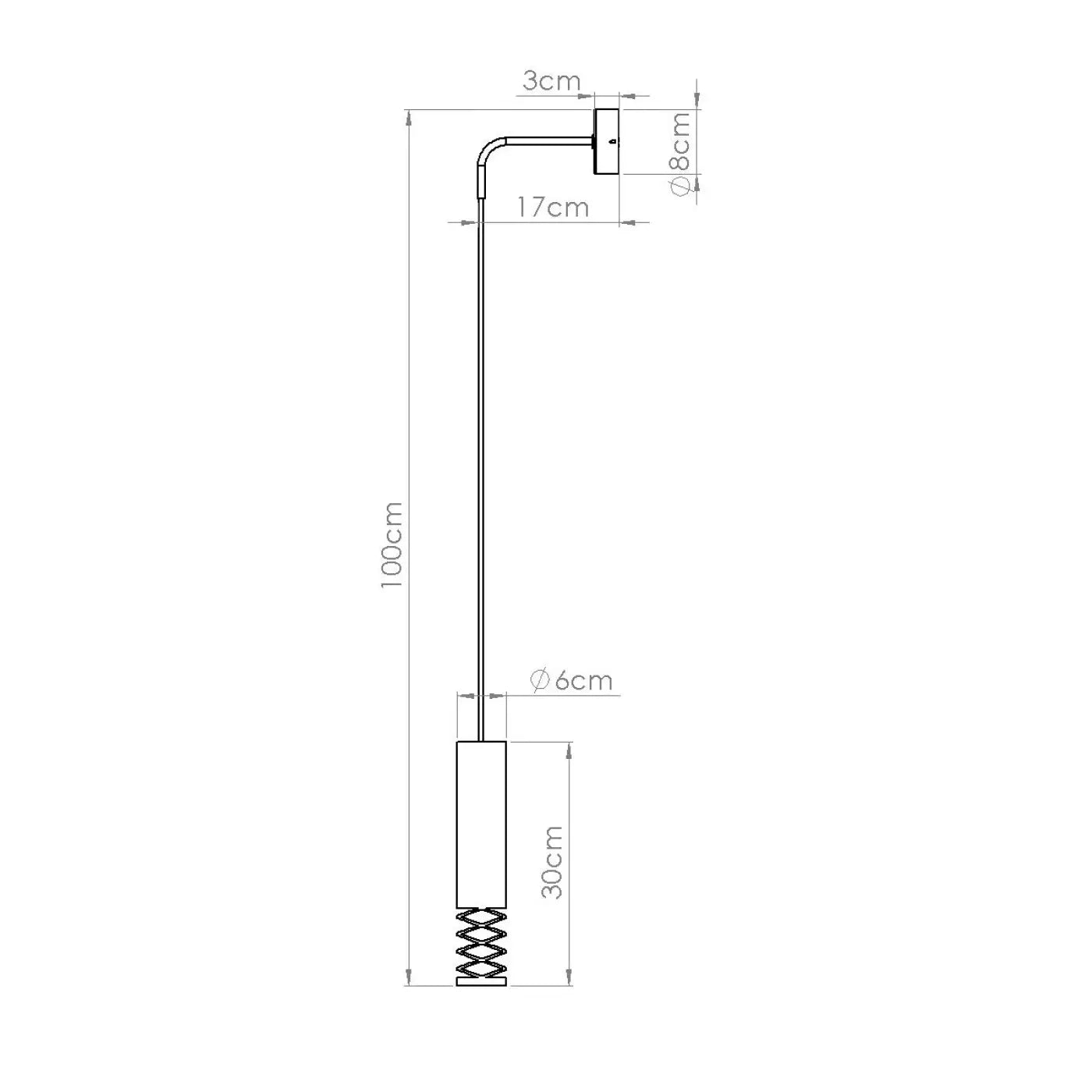 Applique murale LED acier blanc GU10 design cylindrique — vue 13