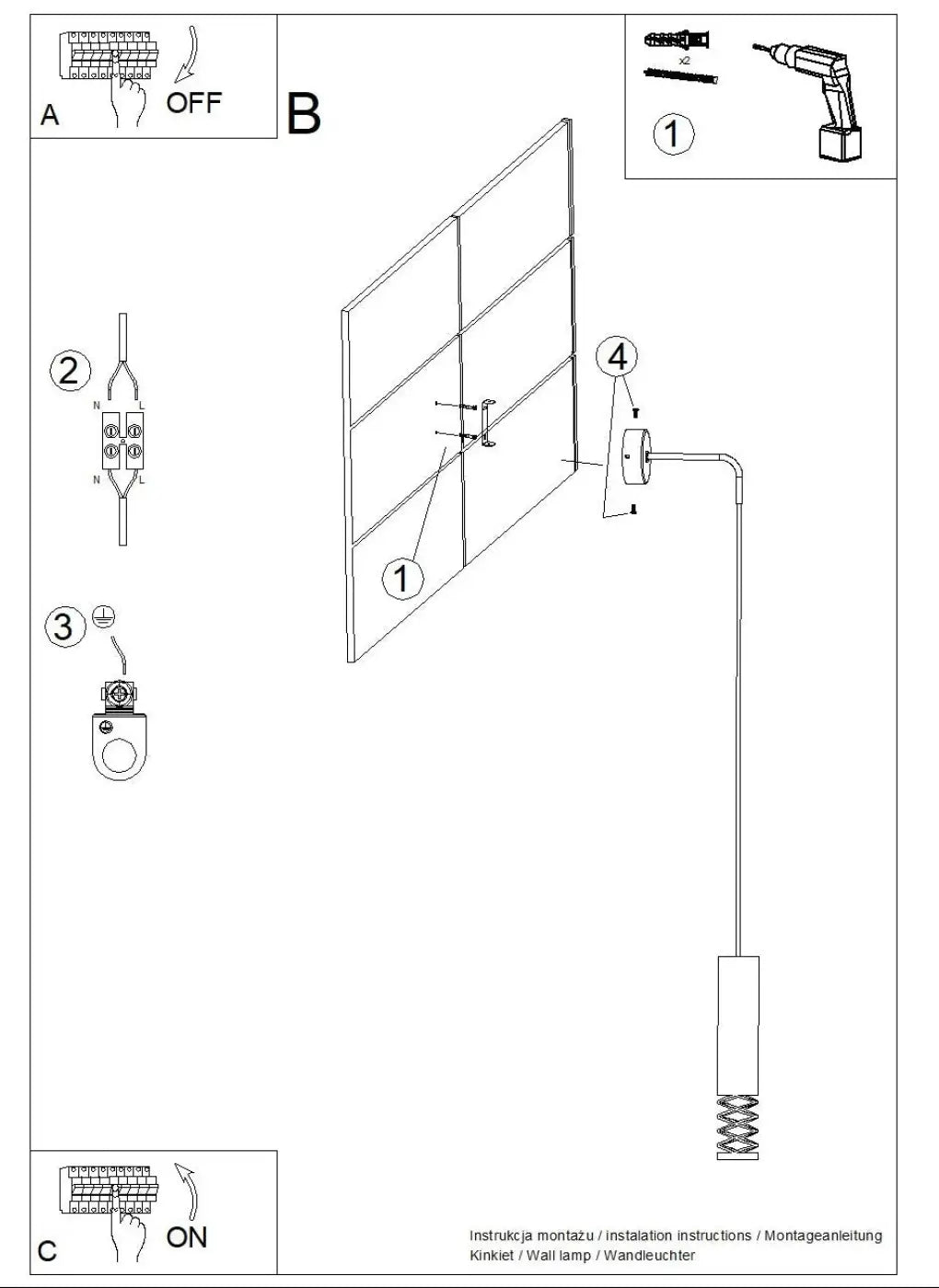Applique murale LED acier blanc GU10 design cylindrique — vue 14