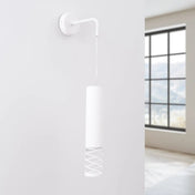 Applique murale LED acier blanc GU10 design cylindrique — vue 2
