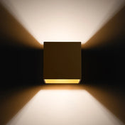 Applique murale LED acier doré design contemporain — vue 1