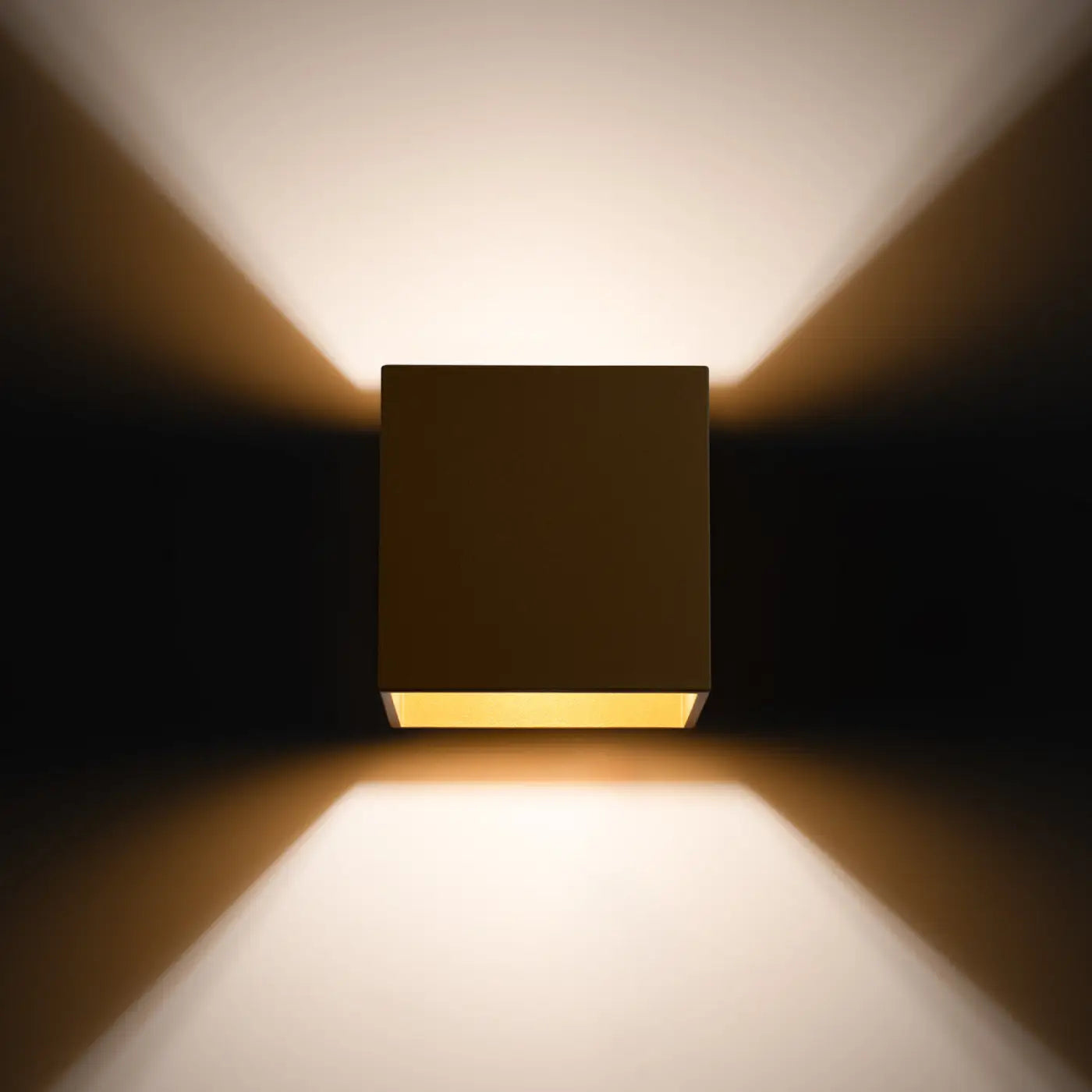 Applique murale LED acier doré design contemporain — vue 1