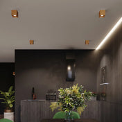 Applique murale LED acier doré design contemporain — vue 7