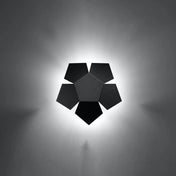 Applique murale LED acier noir 2 lumières géométrique — vue 1