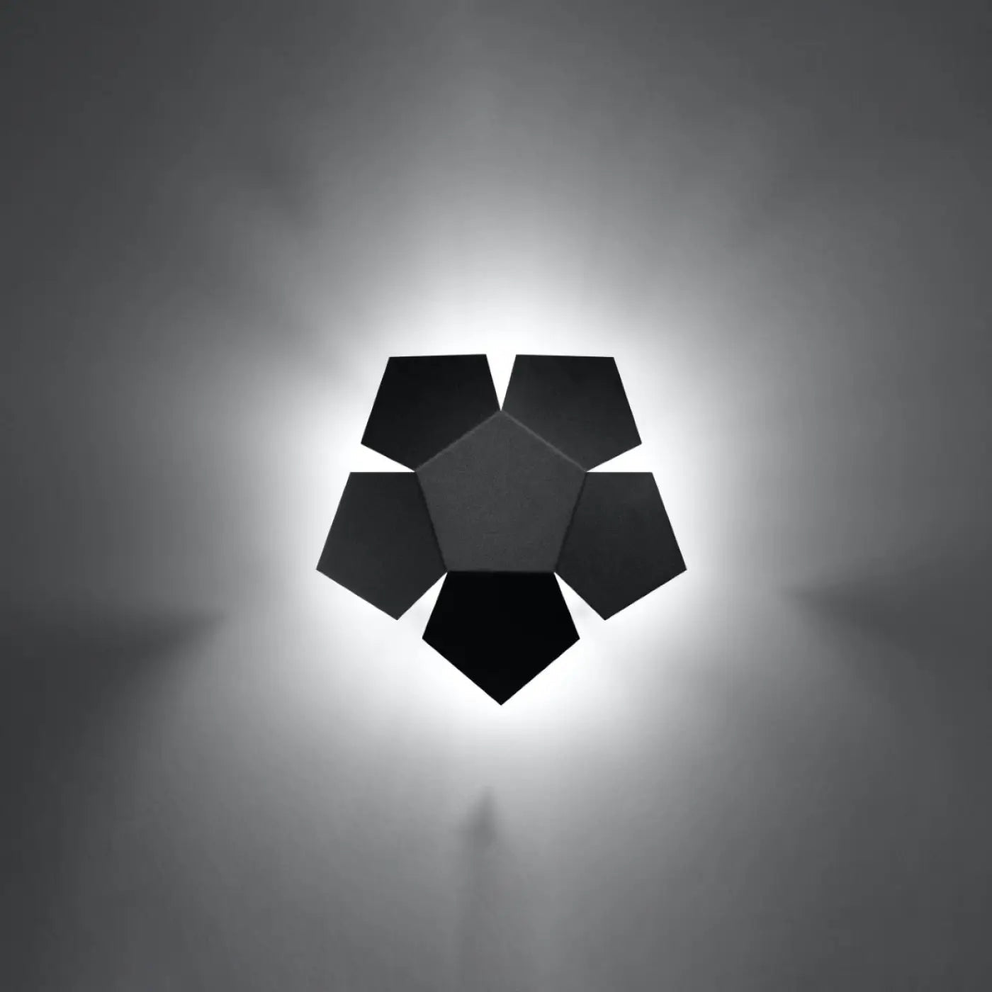 Applique murale LED acier noir 2 lumières géométrique — vue 1