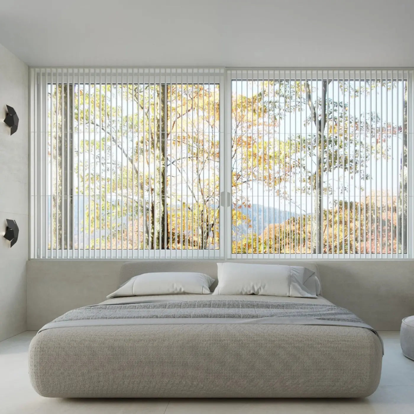 Applique murale LED acier noir 2 lumières géométrique — vue 4