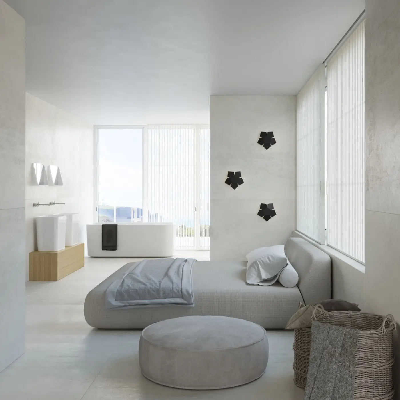 Applique murale LED acier noir 2 lumières géométrique — vue 5
