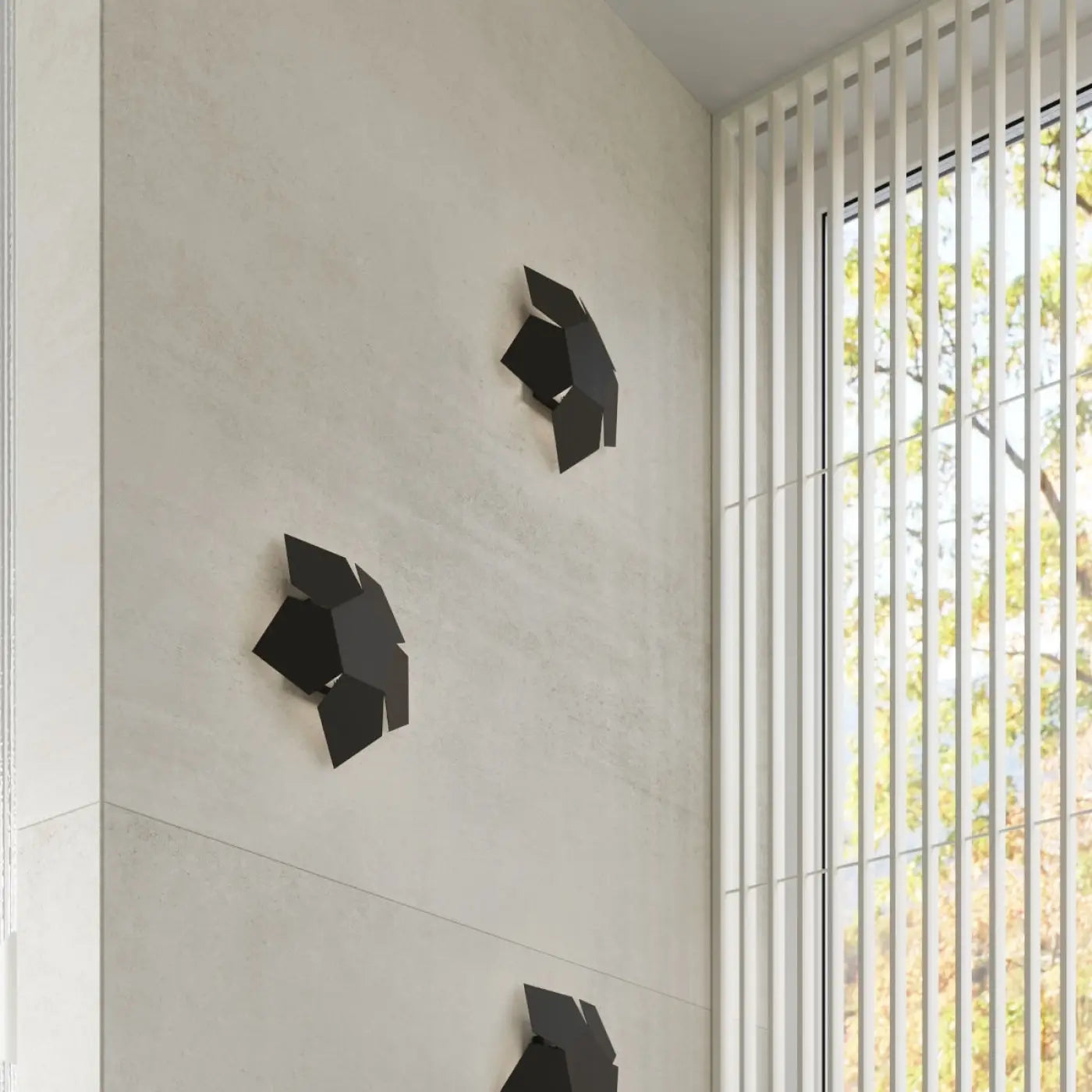 Applique murale LED acier noir 2 lumières géométrique — vue 6