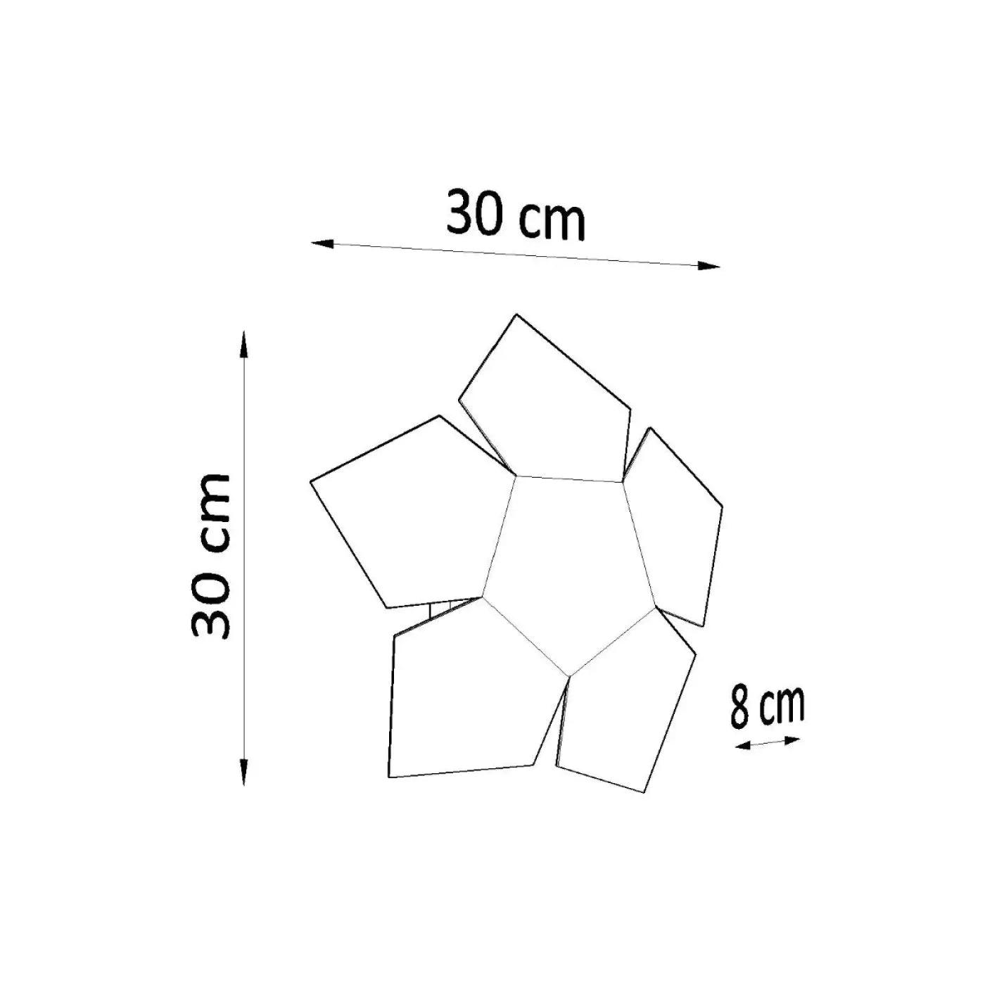 Applique murale LED acier noir 2 lumières géométrique — vue 7