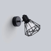 Applique murale LED acier noir cage ajourée E14 — vue 2