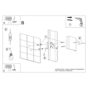 Applique murale LED acier noir et or Art Déco 2 lumières — vue 10