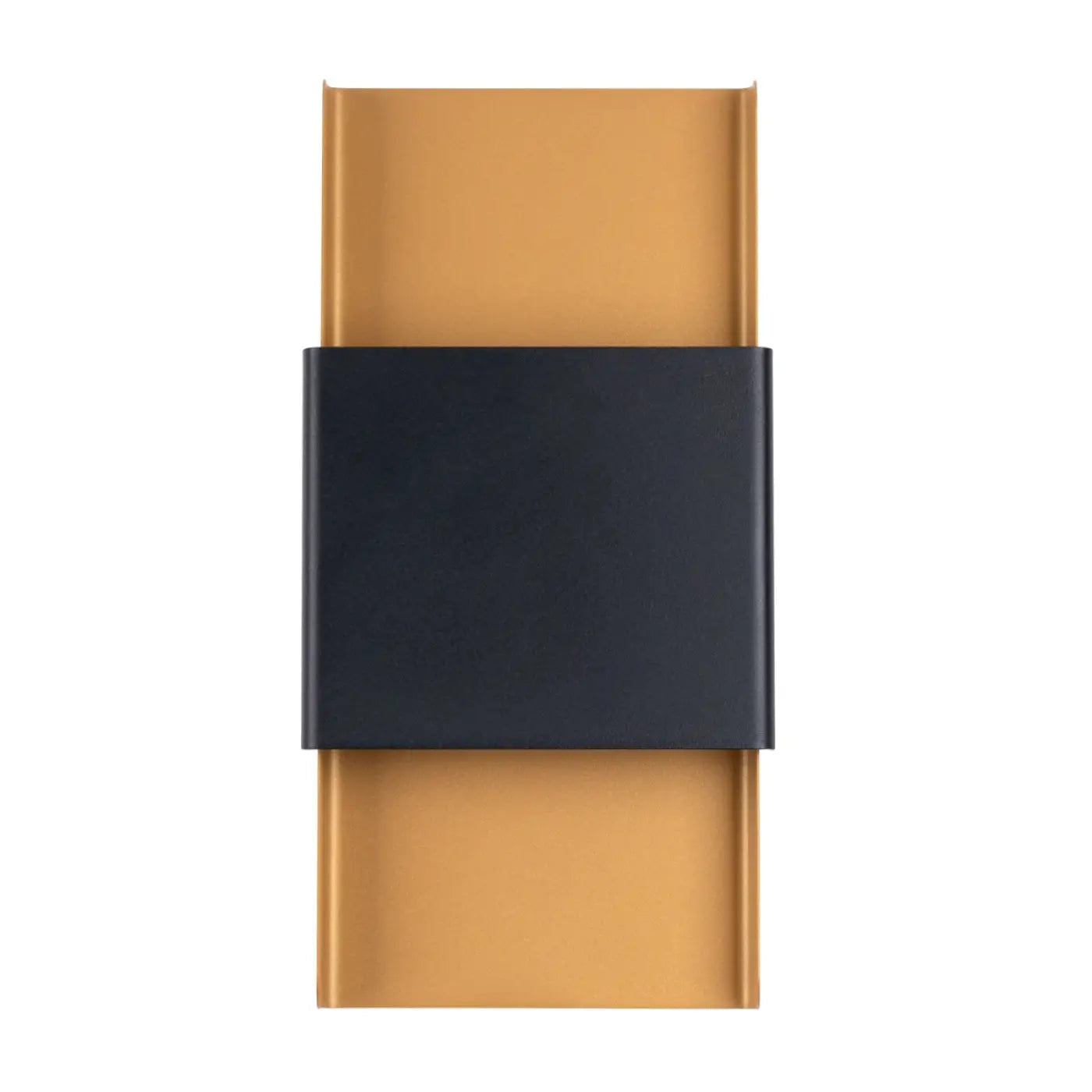 Applique murale LED acier noir et or Art Déco 2 lumières — vue 5