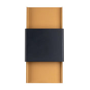 Applique murale LED acier noir et or Art Déco 2 lumières — vue 5