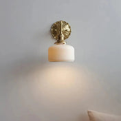 Applique murale LED acrylique blanc et doré culot E27 — vue 3