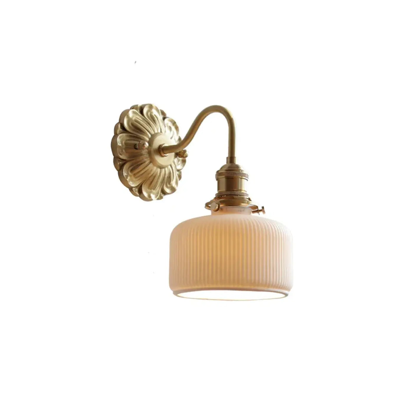 Applique murale LED acrylique blanc et doré culot E27 — vue 6