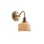 Applique murale LED acrylique blanc et doré culot E27 — vue 6