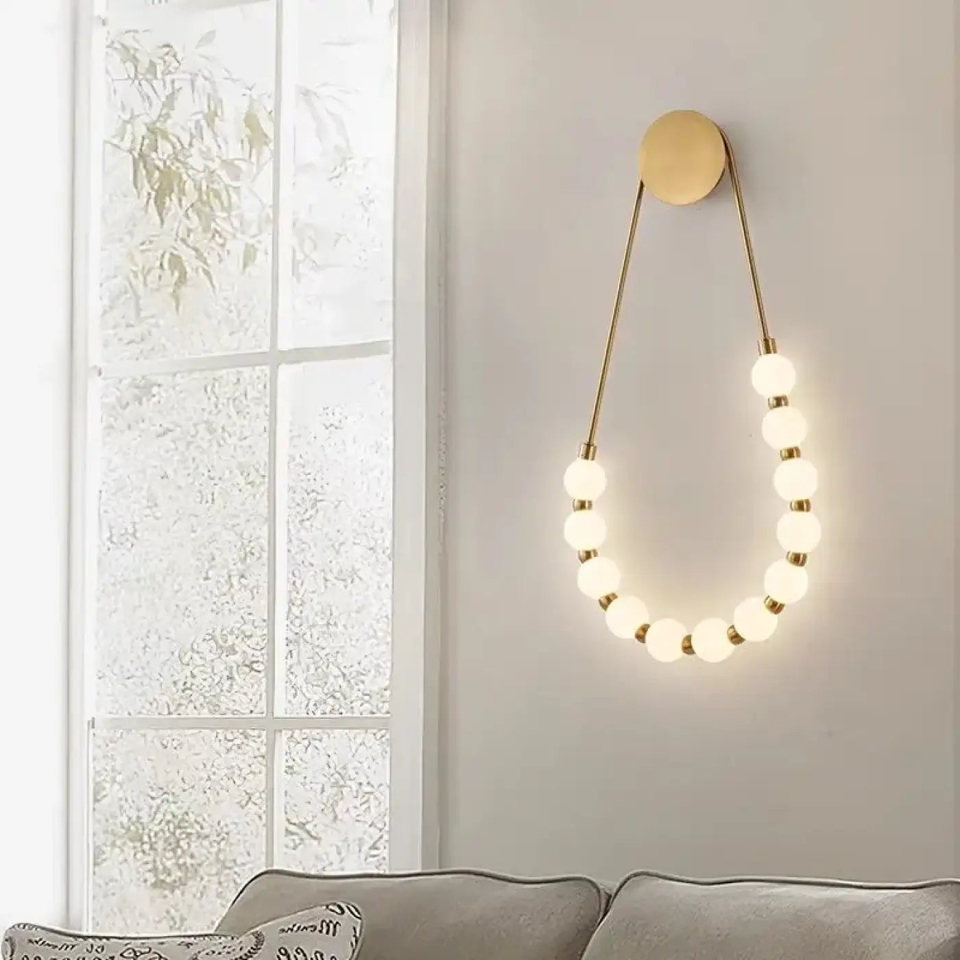 Applique murale LED acrylique noir et doré linéaire — vue 6