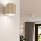 Applique murale LED aluminium beige effet rainuré G9 — vue 11