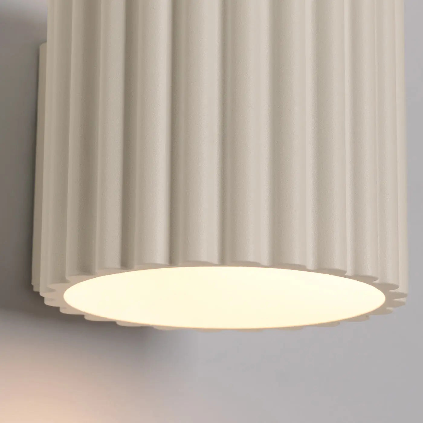 Applique murale LED aluminium beige effet rainuré G9 — vue 3