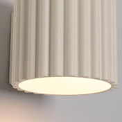 Applique murale LED aluminium beige effet rainuré G9 — vue 3