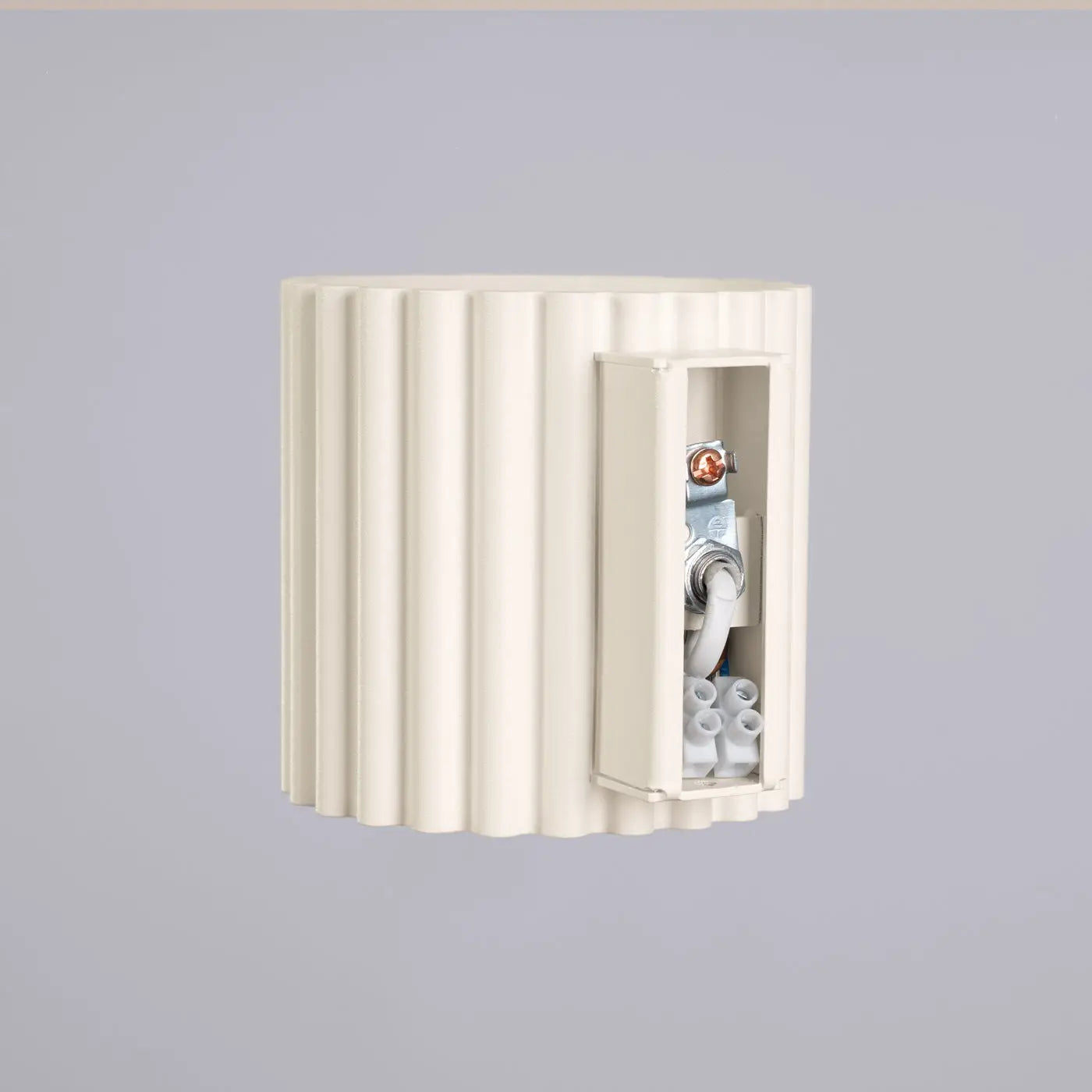Applique murale LED aluminium beige effet rainuré G9 — vue 6