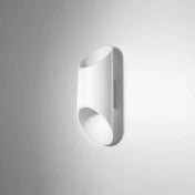 Applique murale LED aluminium blanc cylindrique — vue 2