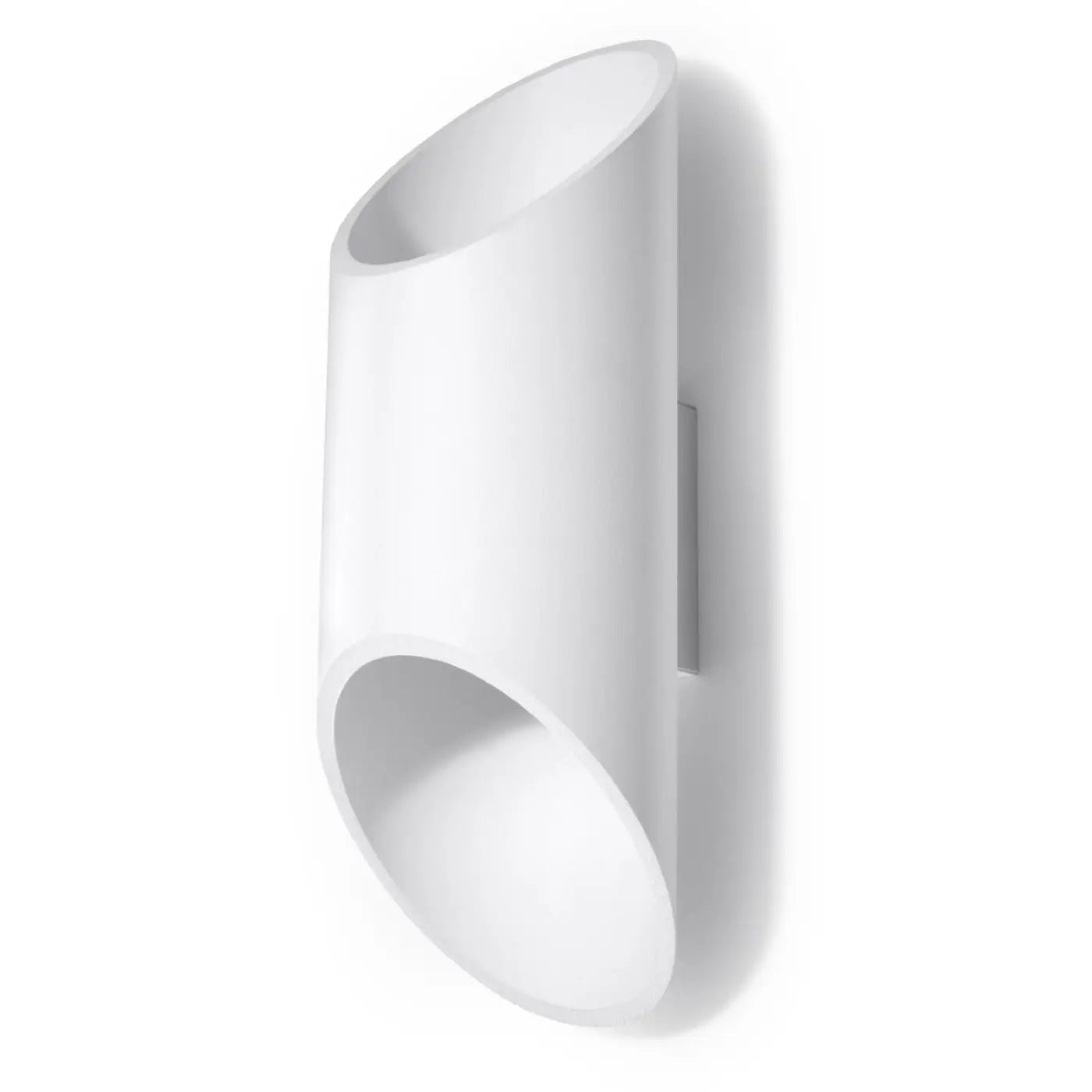 Applique murale LED aluminium blanc cylindrique — vue 3