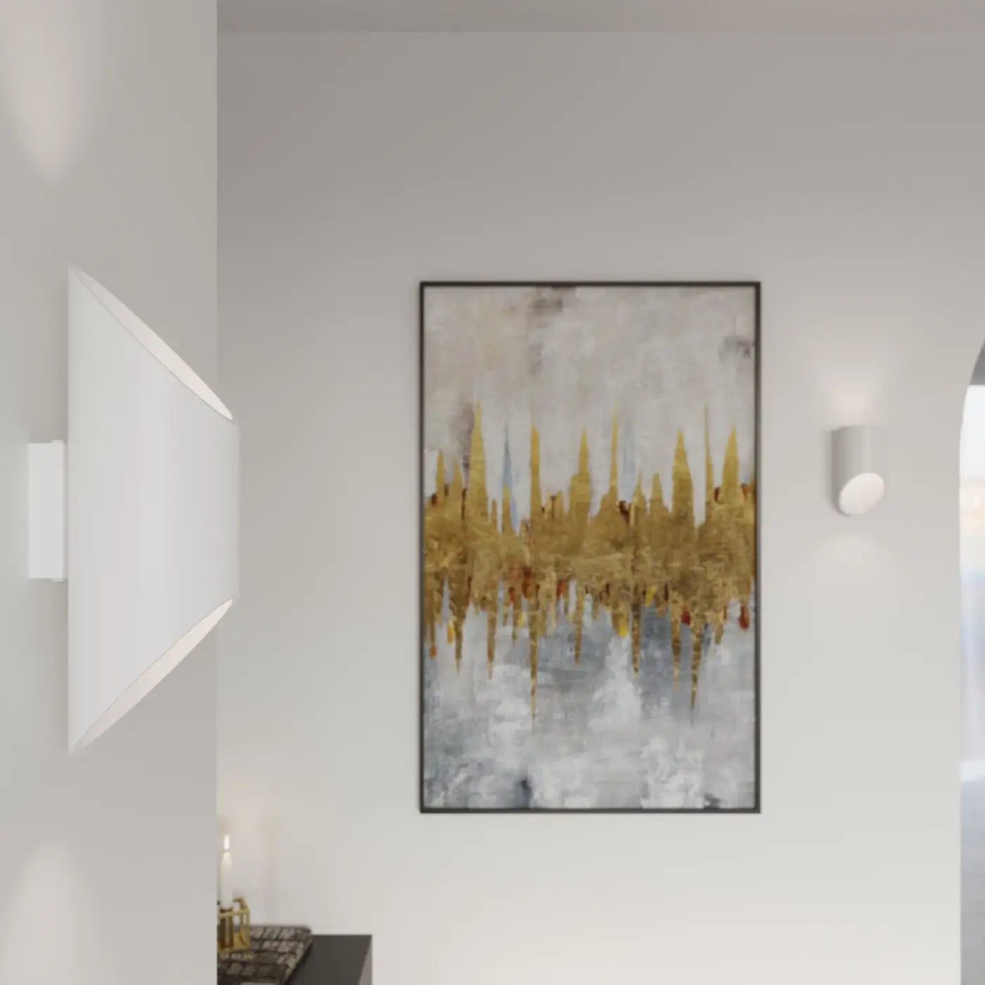 Applique murale LED aluminium blanc cylindrique — vue 6