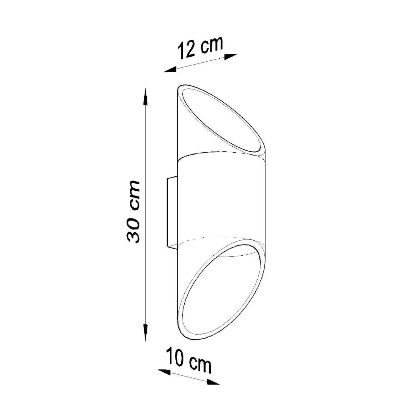 Applique murale LED aluminium blanc cylindrique — vue 7