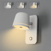Applique murale LED aluminium blanche minimaliste — vue 2